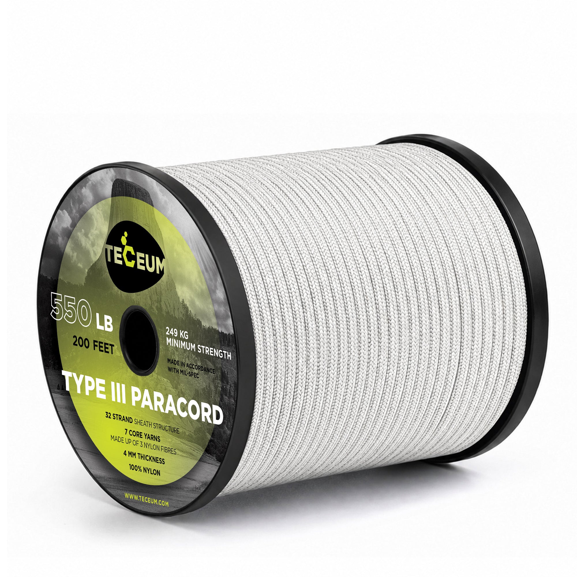 Paracord III 550 Silver Grey – 200 ft - image 1