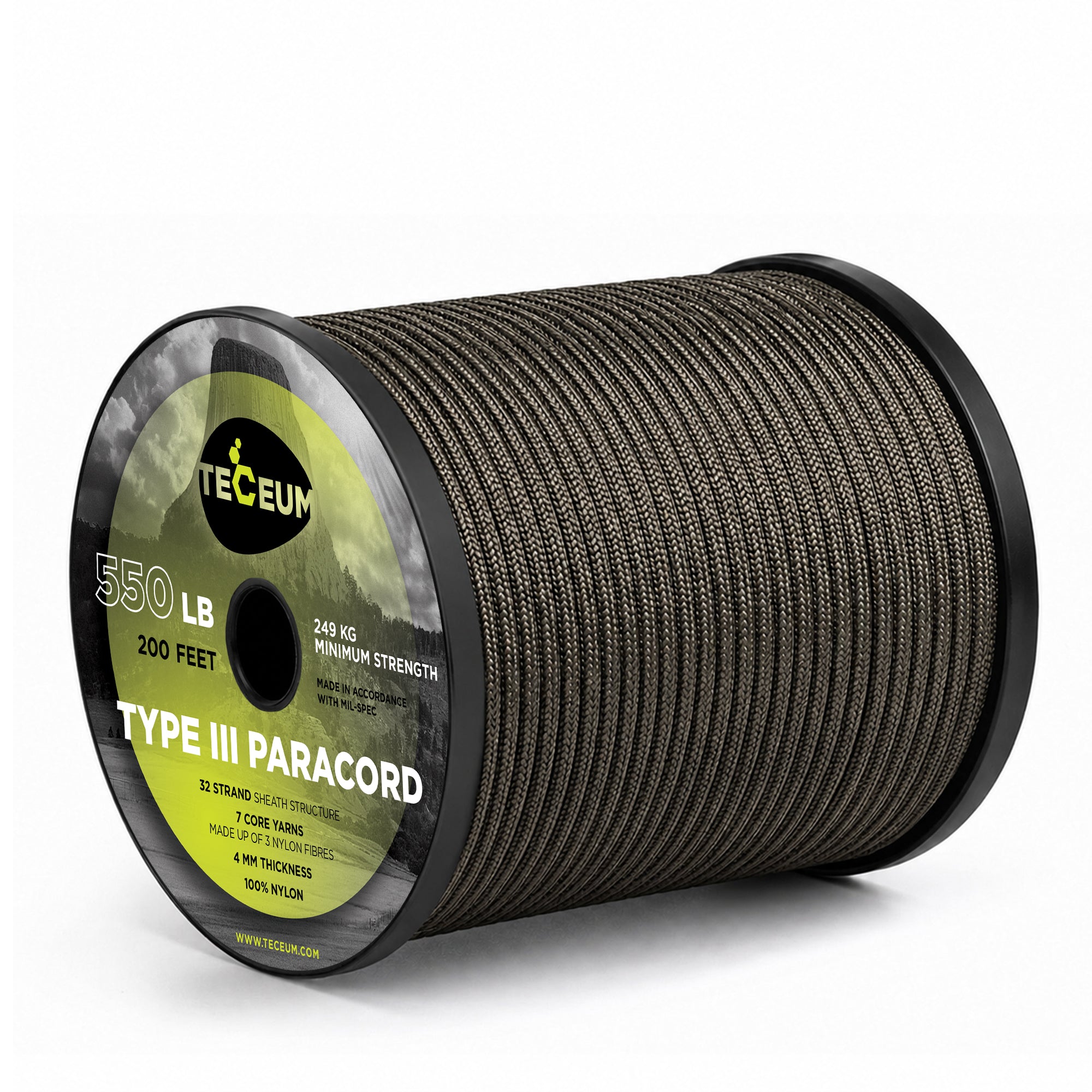 Paracord III 550 Chocolate – 200 ft - image 1