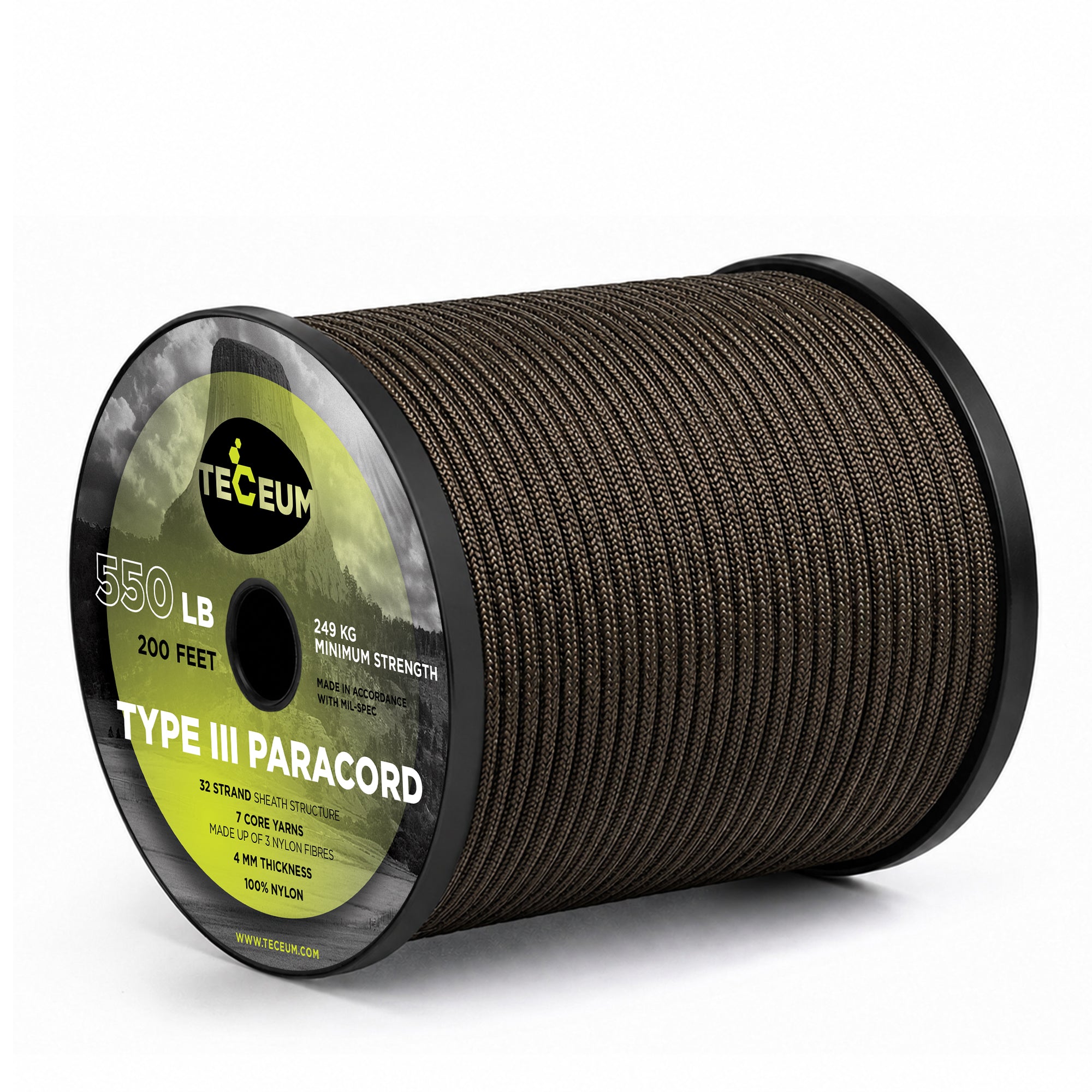 Paracord III 550 Copper Brown – 200 ft - image 1