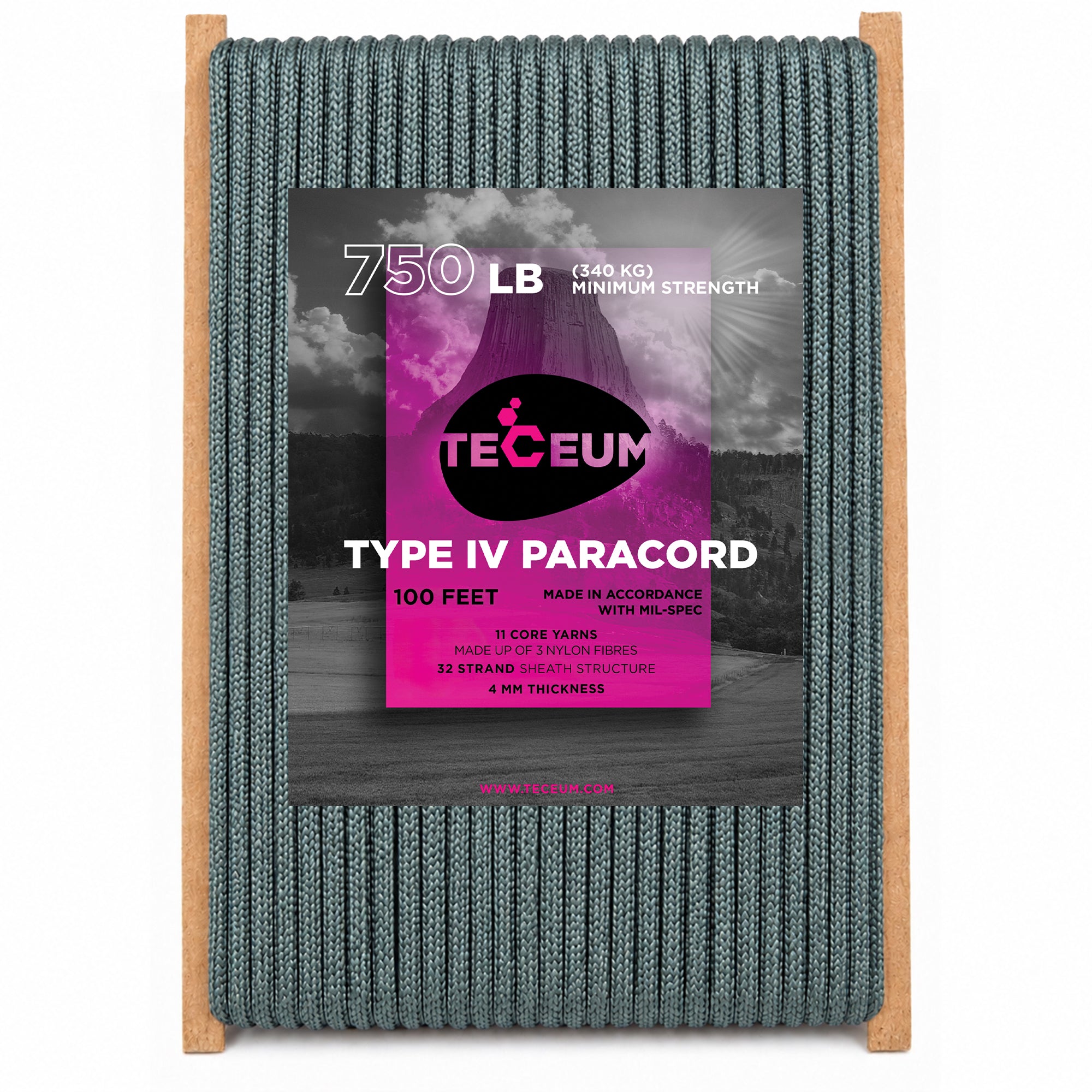 Paracord IV 750 Dark Emerald Green – 100 ft - image 1