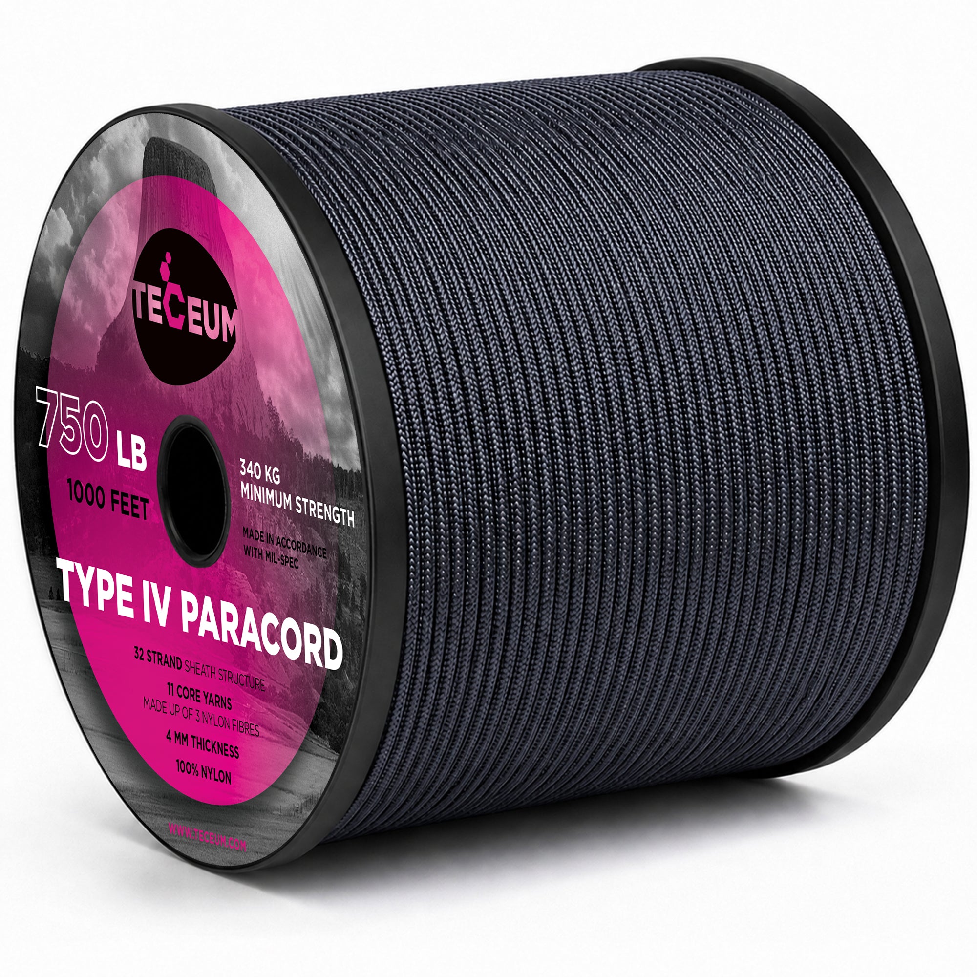 Paracord IV 750 Navy Blue – 1000 ft - image 1