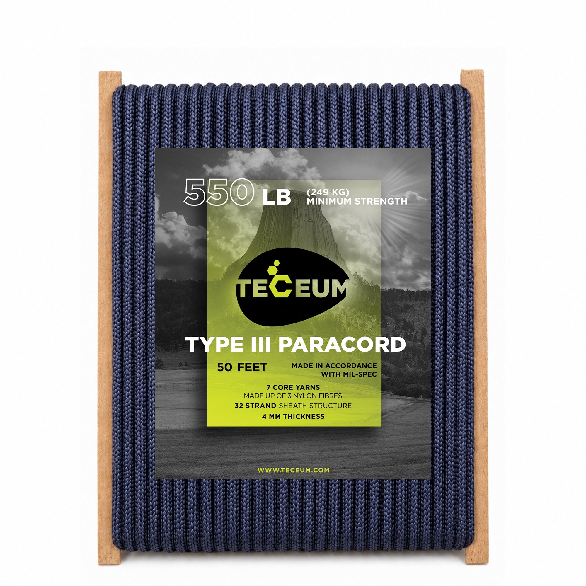 Paracord III 550 Navy Blue – 50 ft - image 1