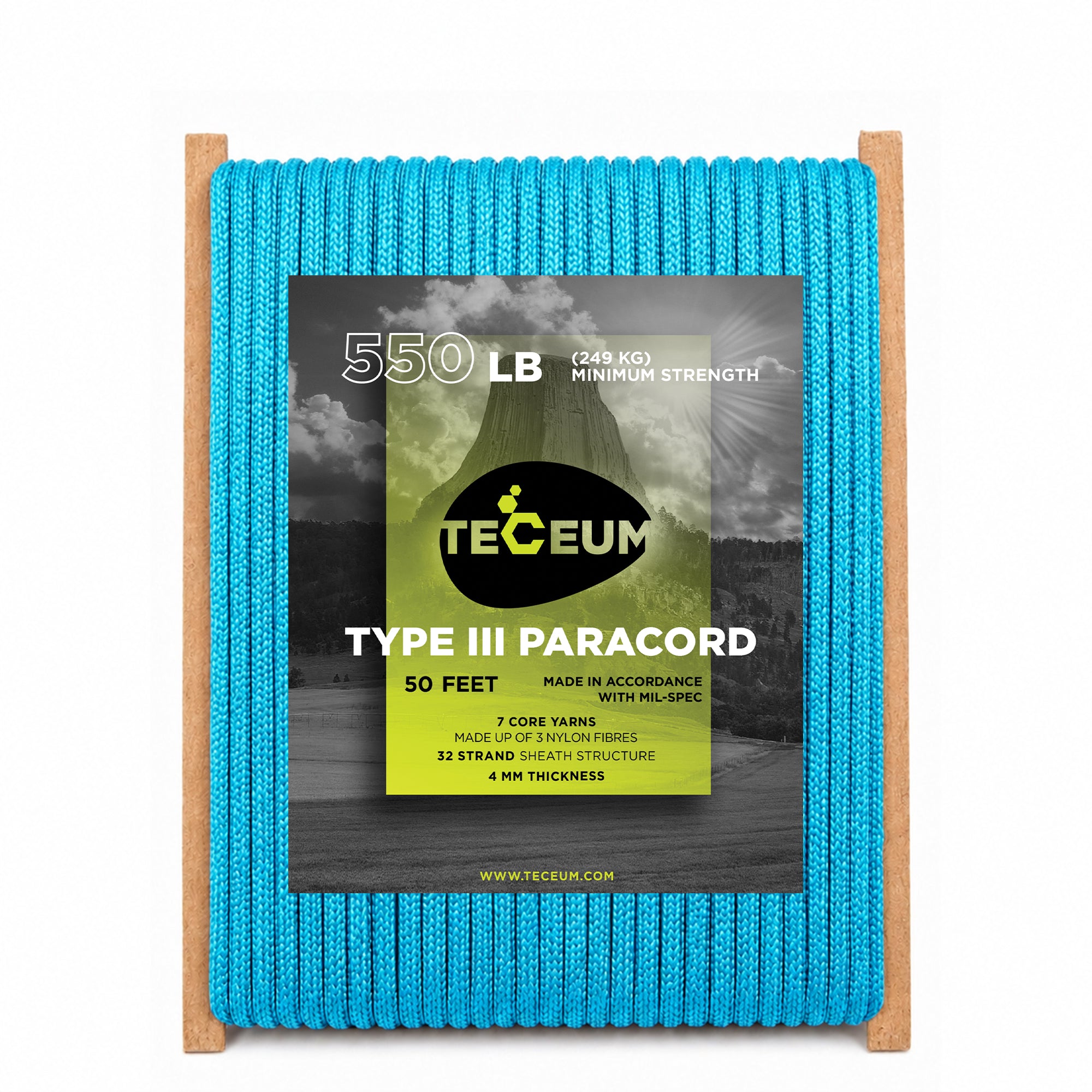 Paracord III 550 Ice Mint – 50 ft - image 1