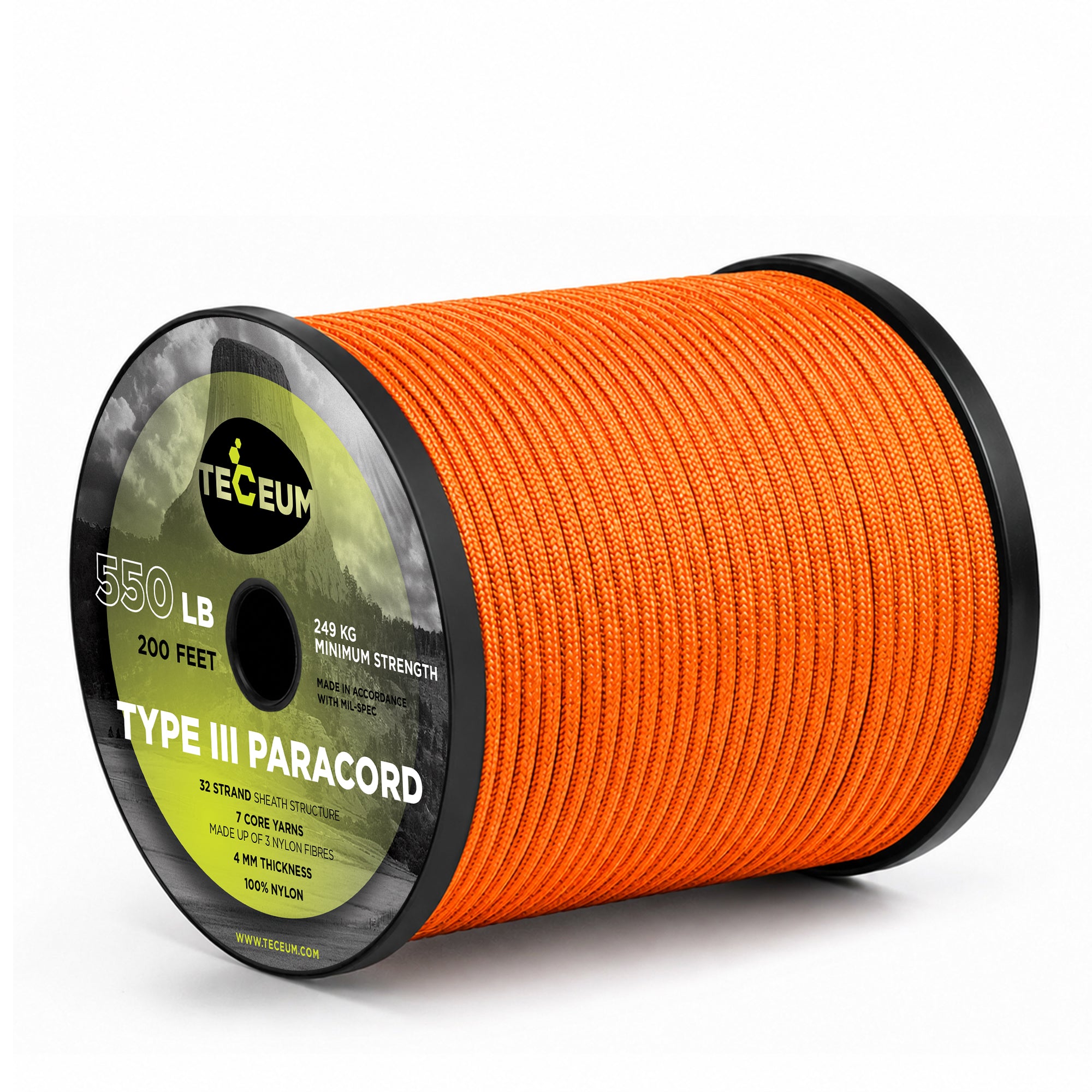 Paracord III 550 Apricot – 200 ft - image 1