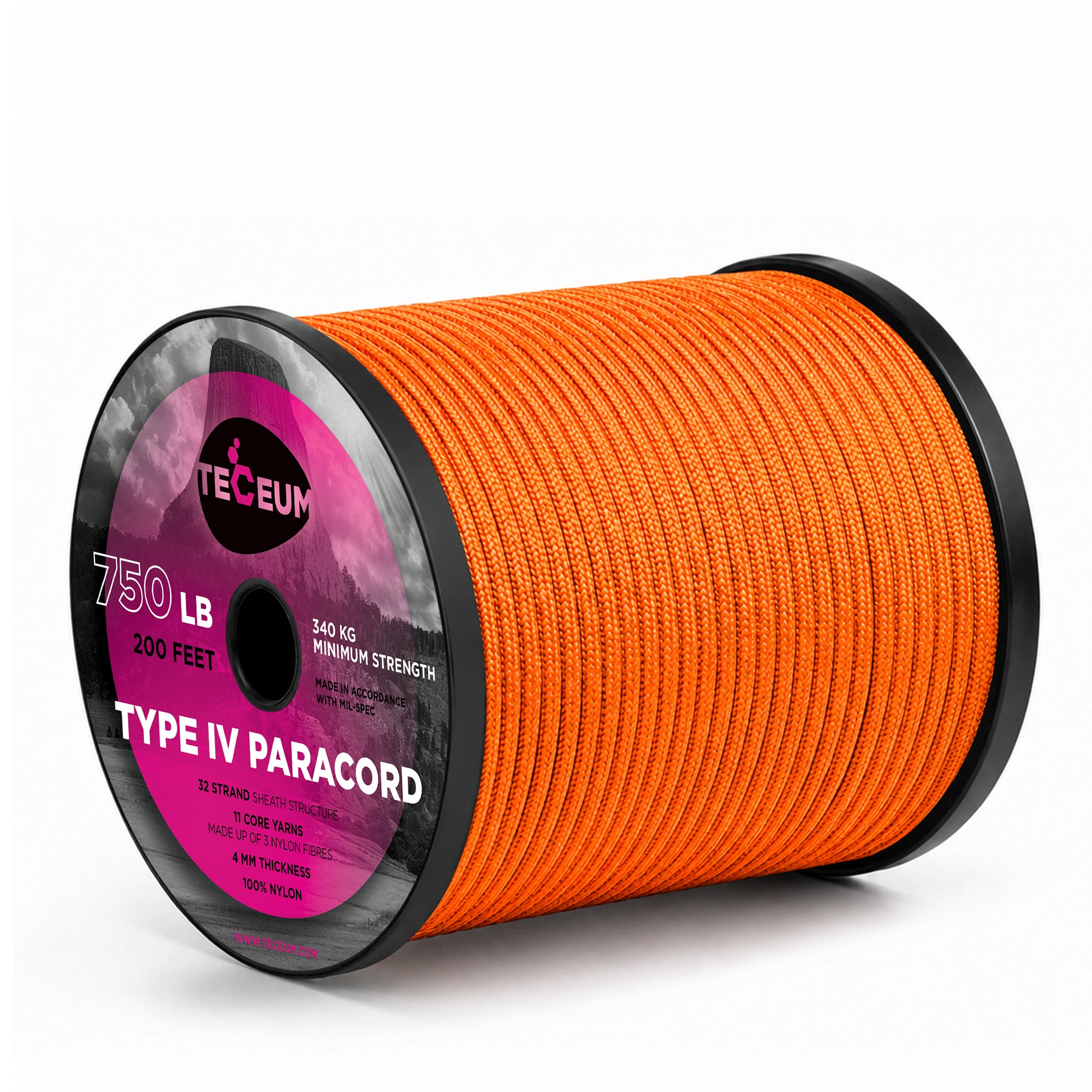 Paracord IV 750 Apricot – 200 ft - image 1