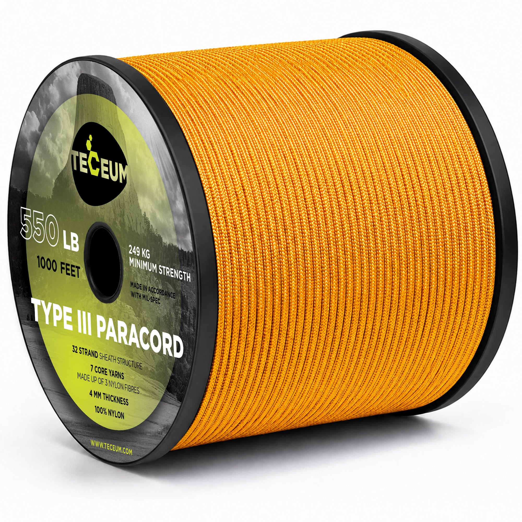 Paracord III 550 Honey Gold – 1000 ft - image 1