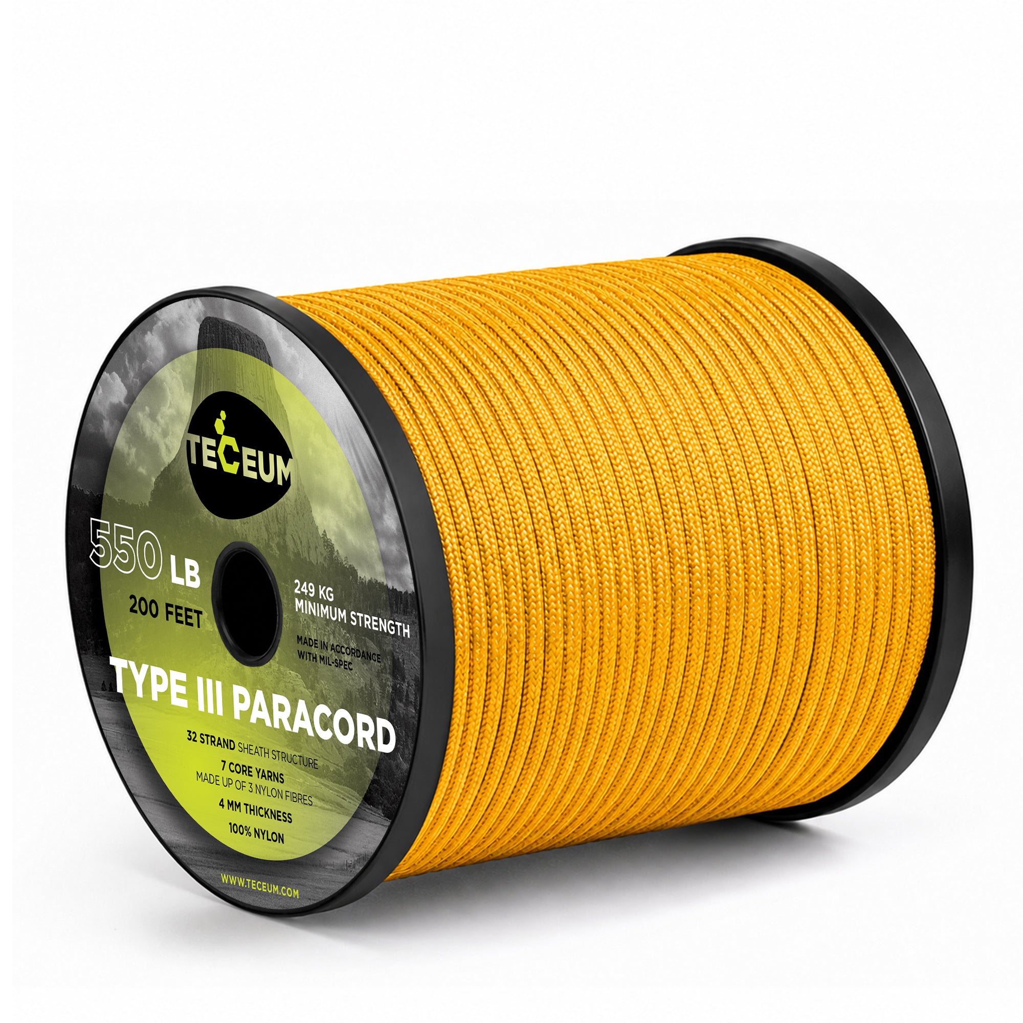 Paracord III 550 Honey Gold – 200 ft - image 1