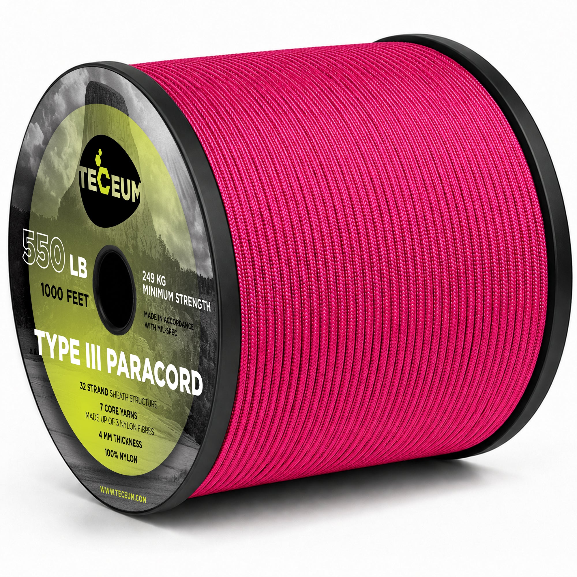 Paracord III 550 Sofit Pink – 1000 ft - image 1