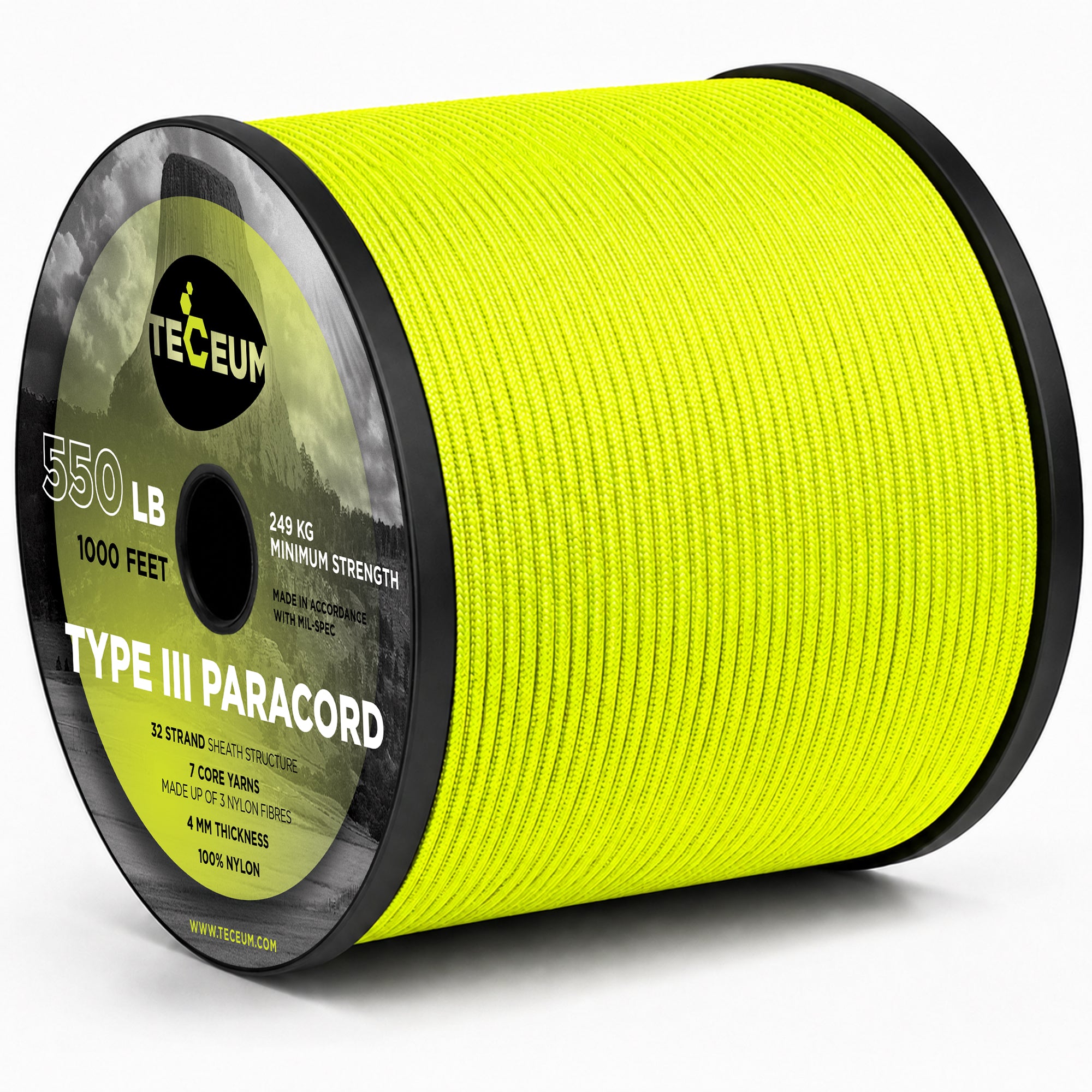 Paracord III 550 Sofit Yellow – 1000 ft - image 1