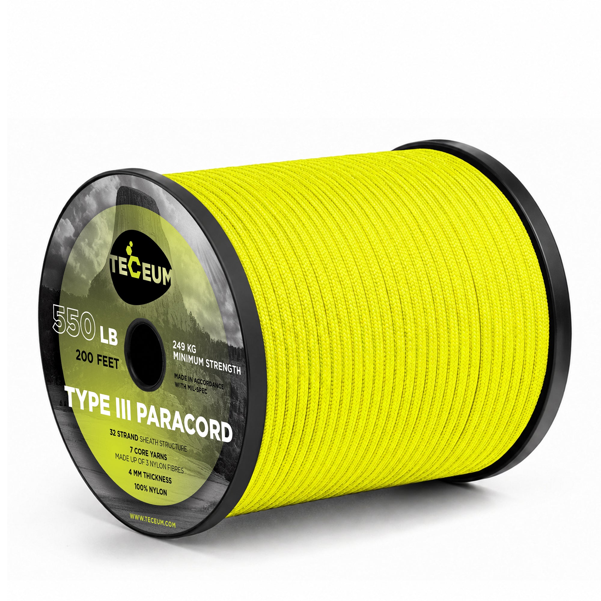 Paracord III 550 Sofit Yellow – 200 ft - image 1