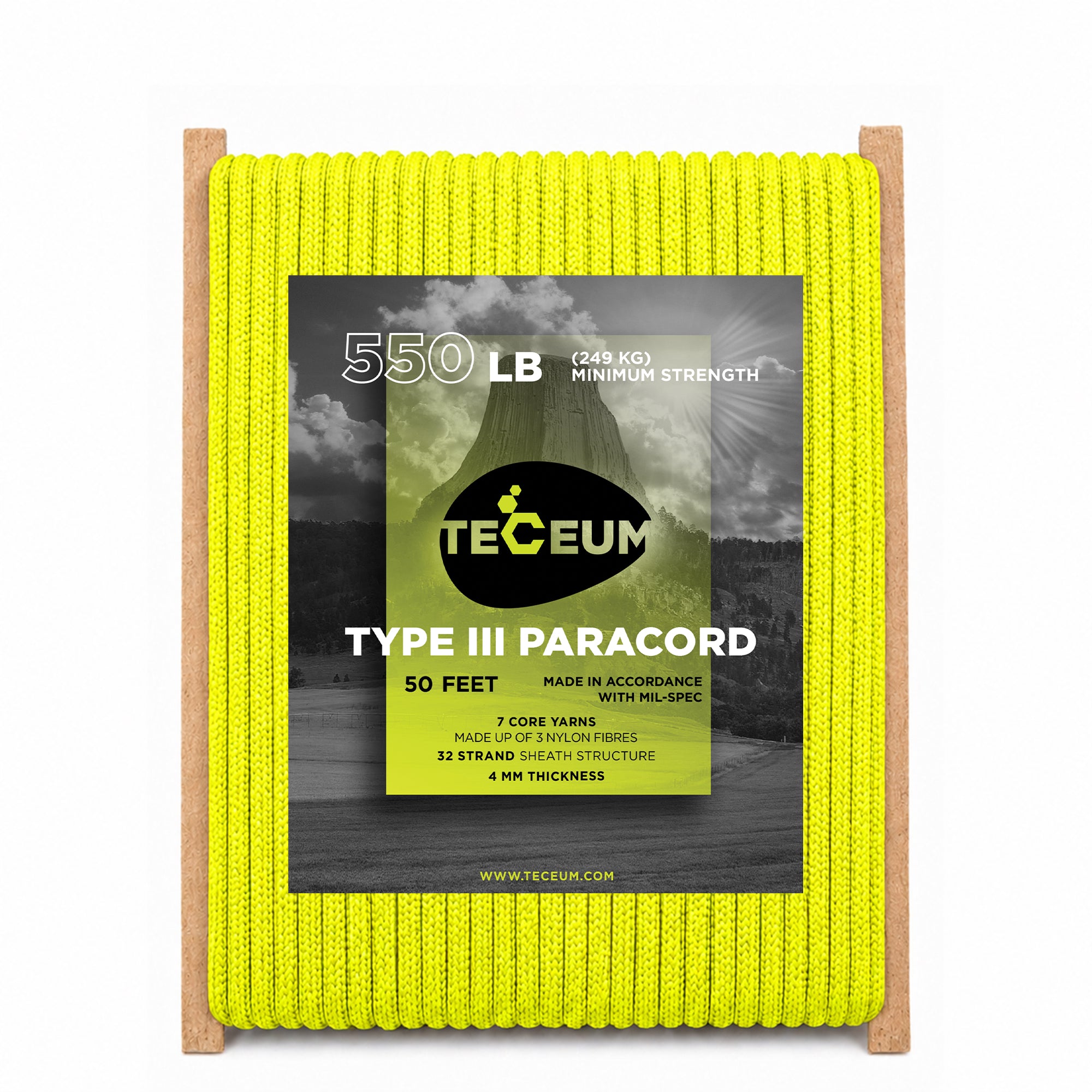Paracord III 550 Sofit Yellow – 50 ft - image 1