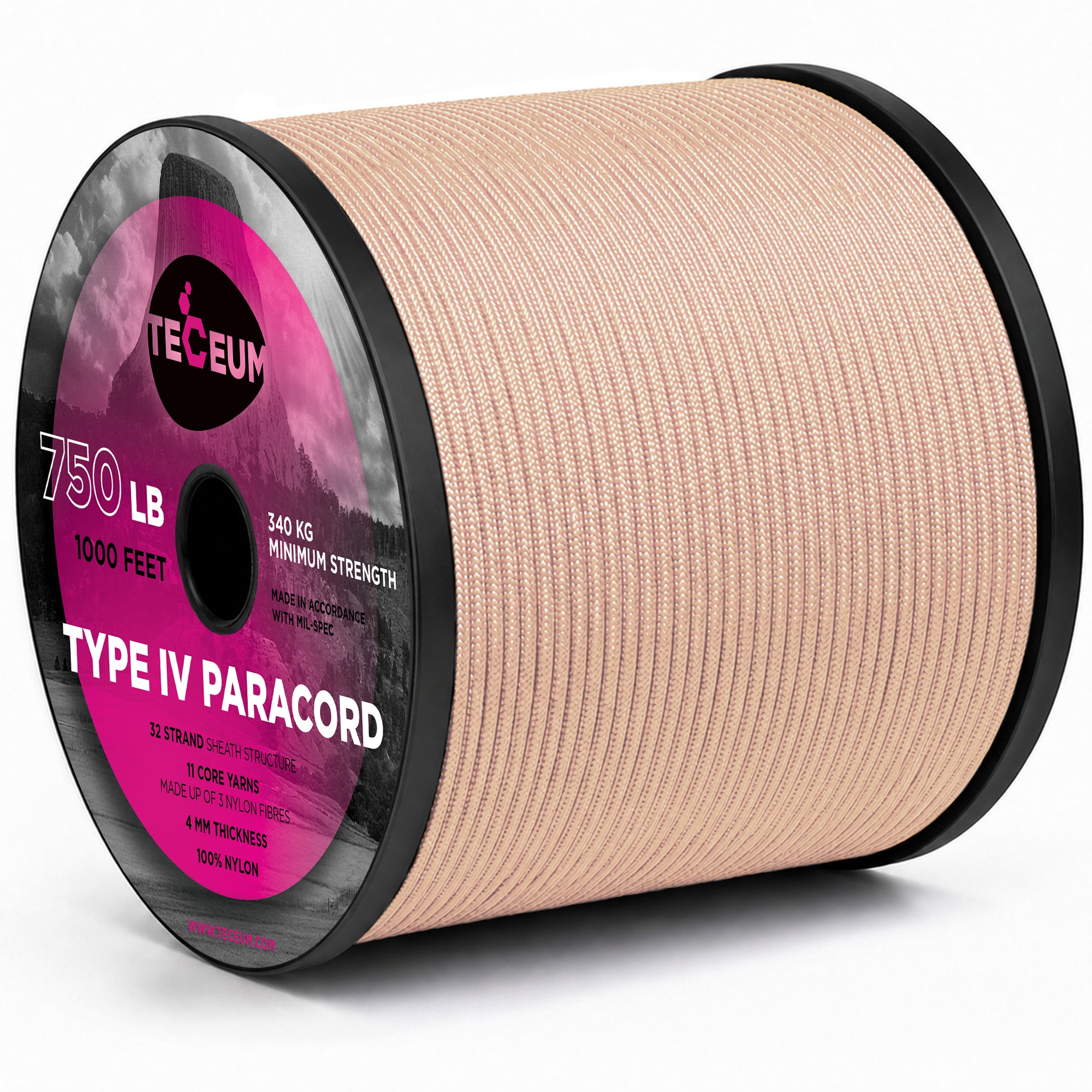 Paracord IV 750 Beige – 1000 ft - image 1