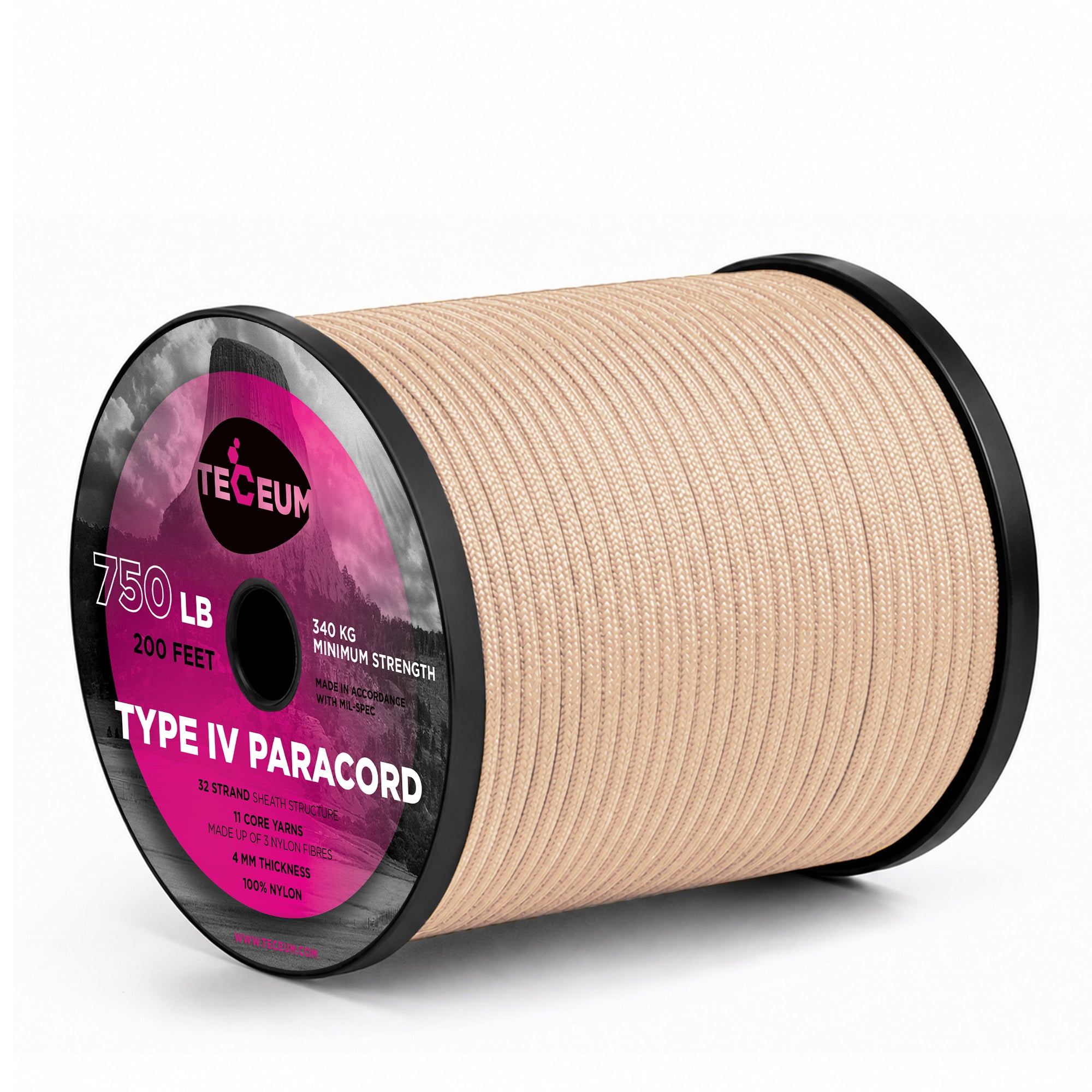 Paracord IV 750 Beige – 200 ft - image 1