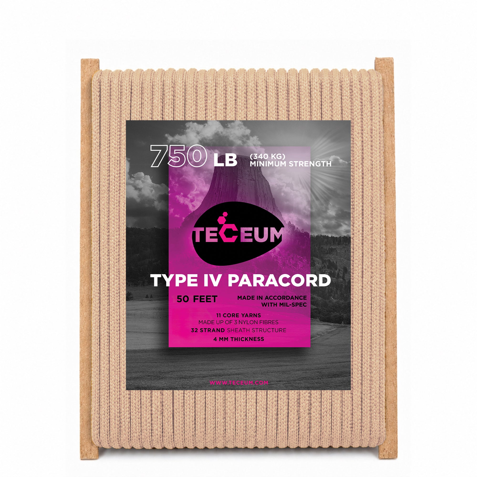 Paracord IV 750 Beige – 50 ft - image 1