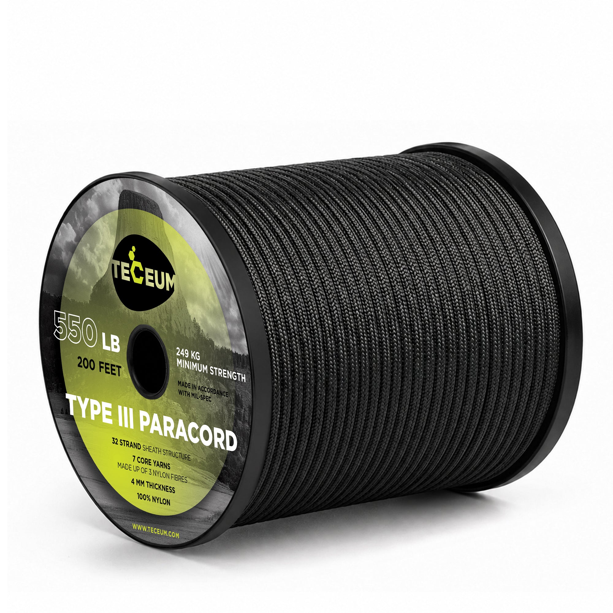 Paracord III 550 Basalt – 200 ft - image 1