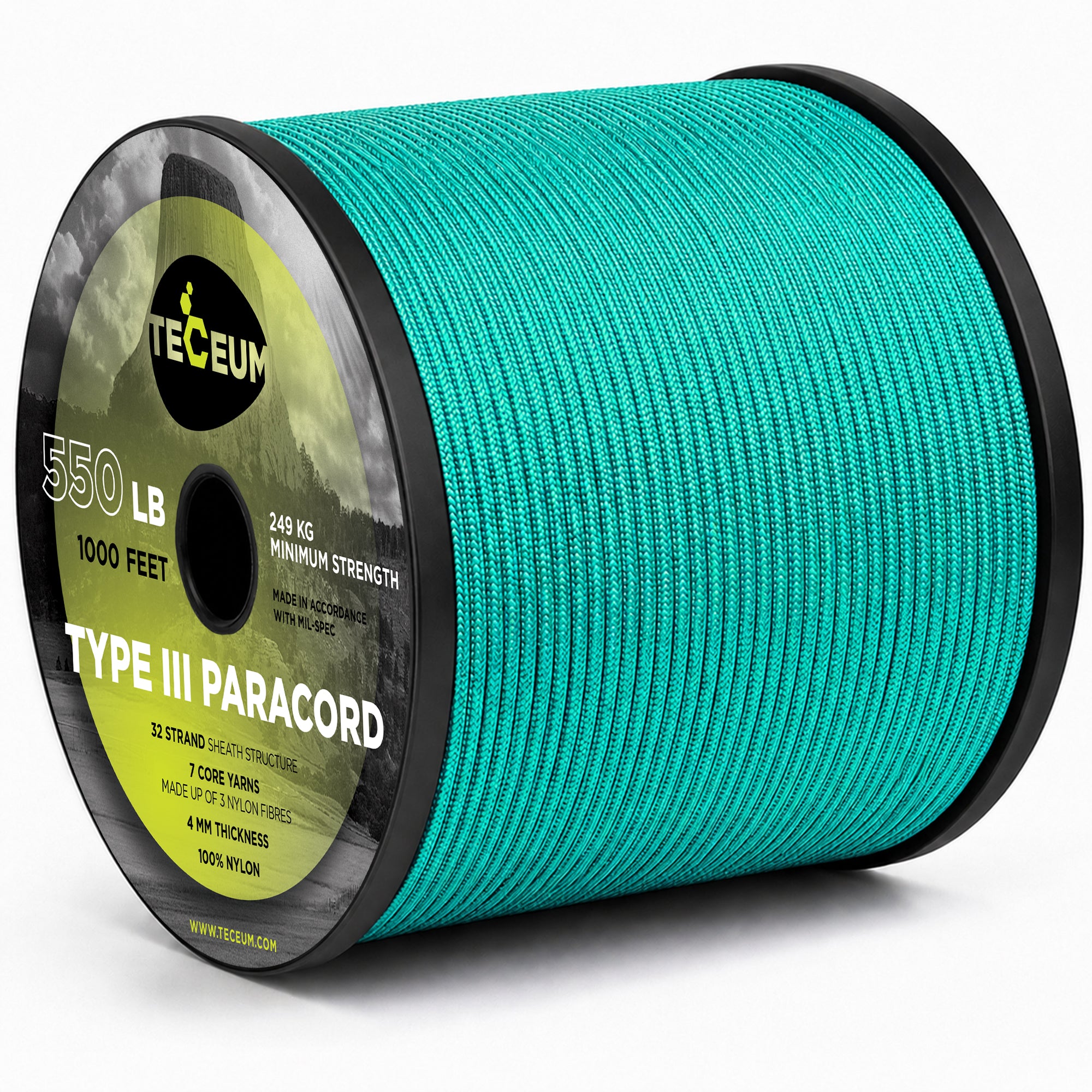 Paracord III 550 Green Wave – 1000 ft - image 1