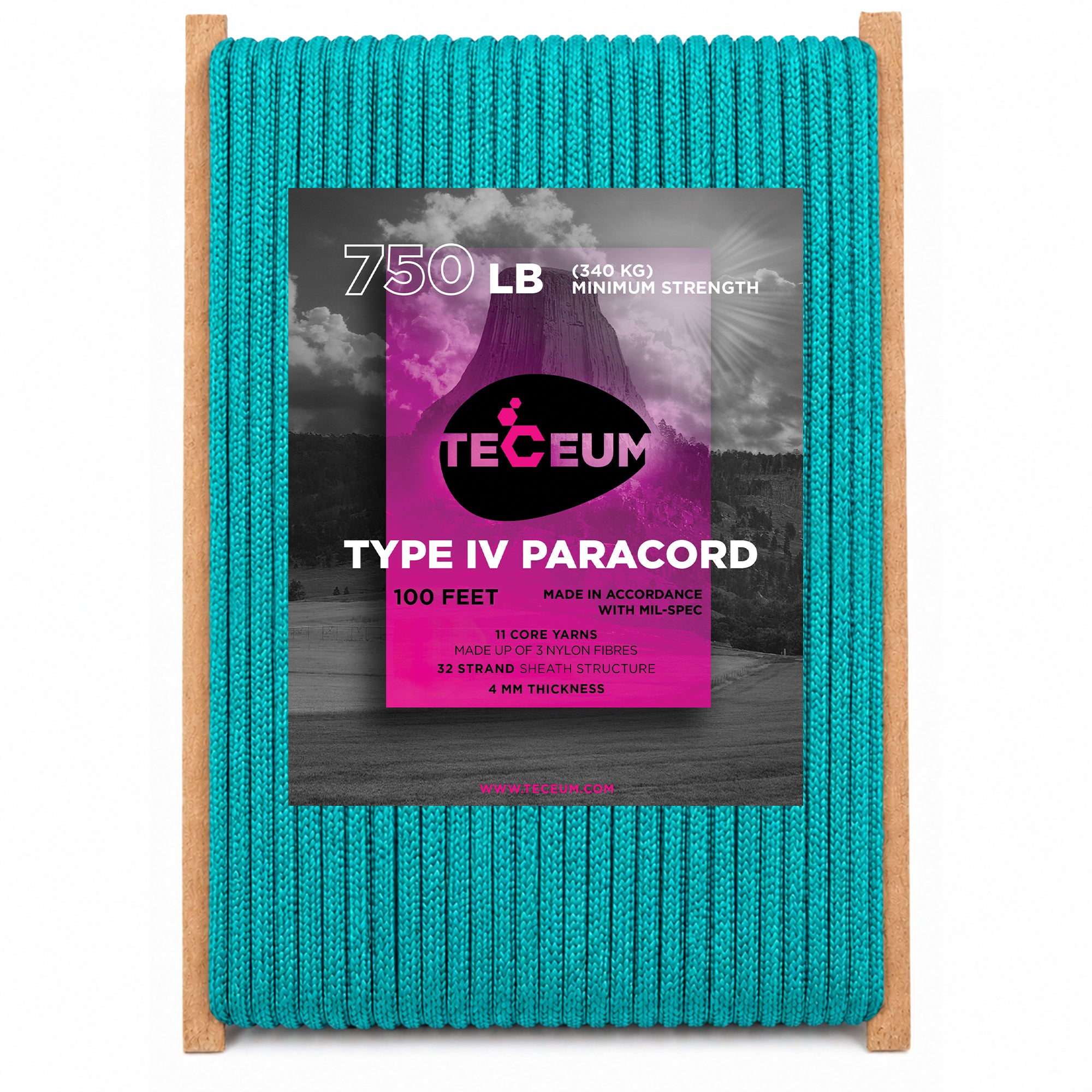 Paracord IV 750 Green Wave – 100 ft - image 1