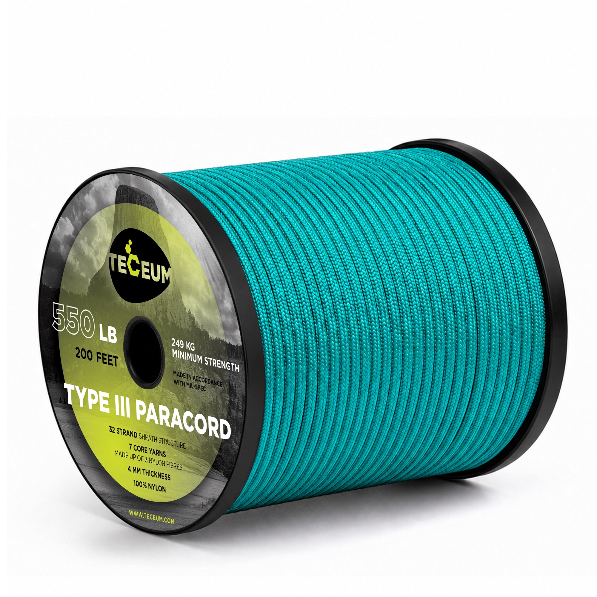 Paracord III 550 Green Wave – 200 ft - image 1
