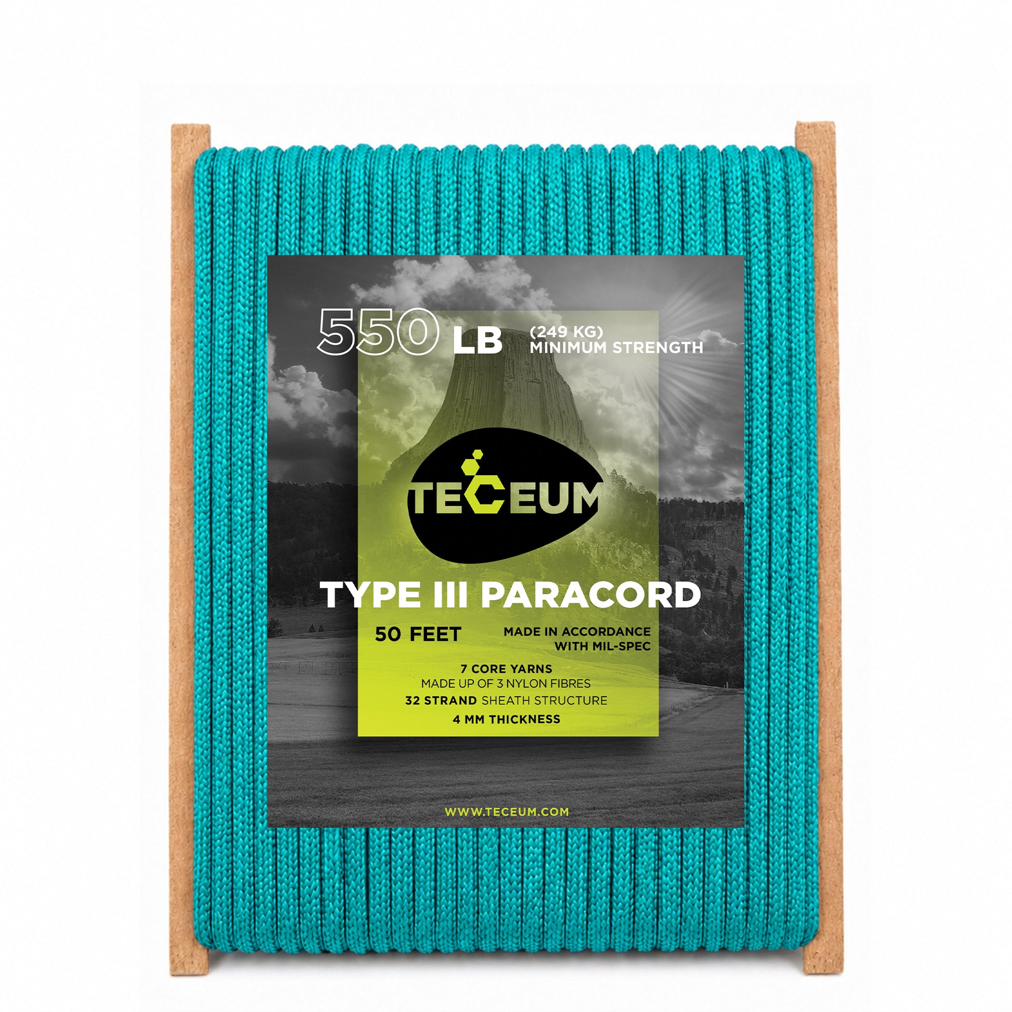 Paracord III 550 Green Wave – 50 ft - image 1