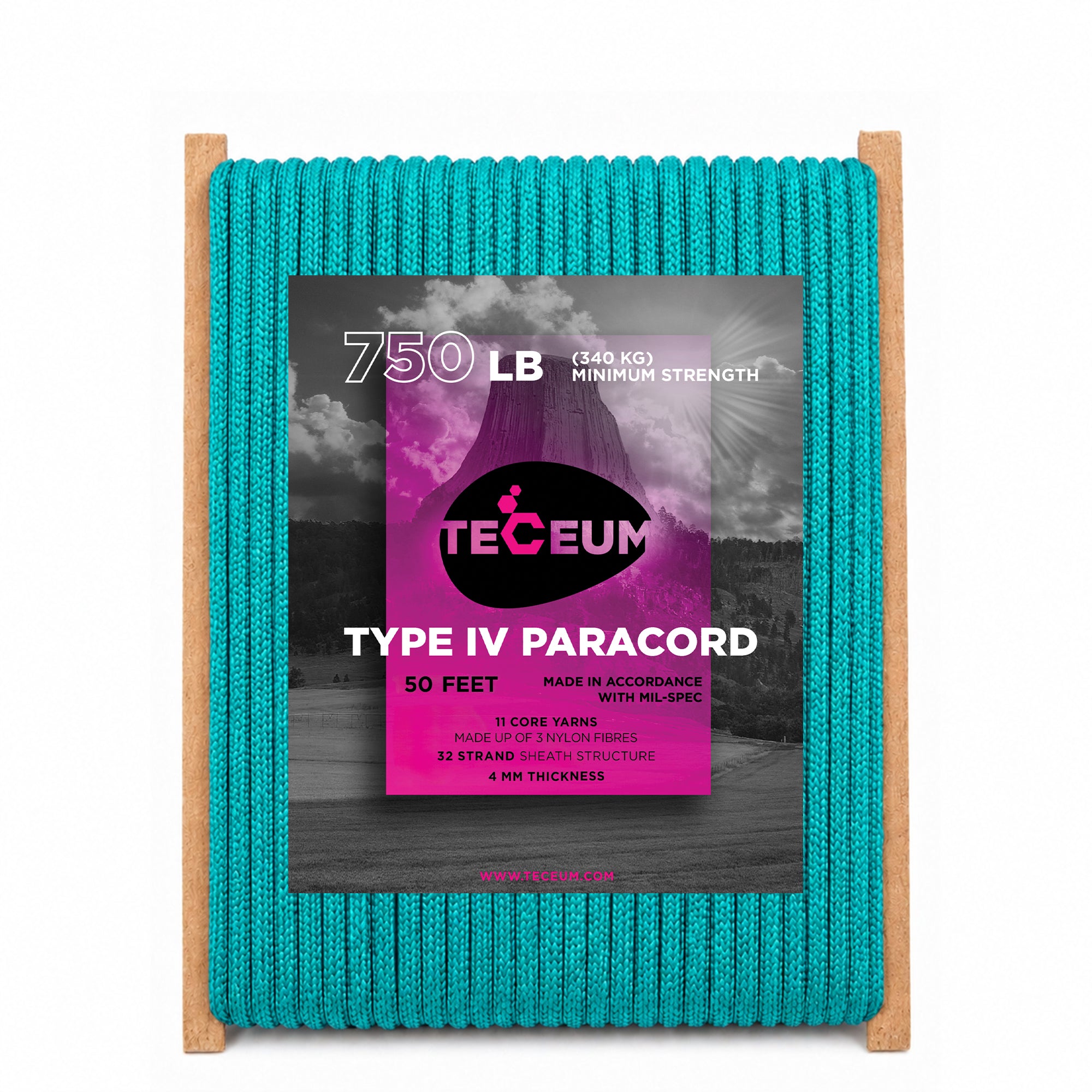 Paracord IV 750 Green Wave – 50 ft - image 1