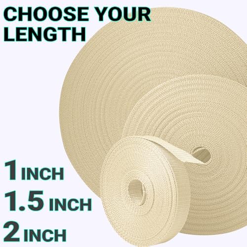 1 Inch Webbing – Champagne (prev. Cream) – 50 Yards - image 9
