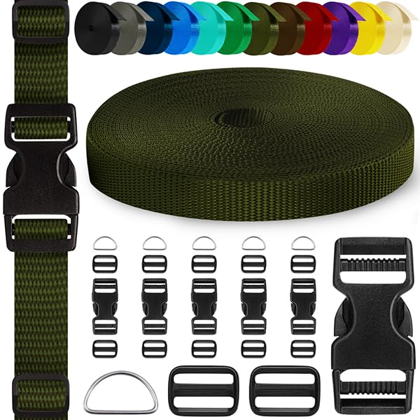 3/4" Buckles & Strap Kit – Khaki – 6 Yards - image 1