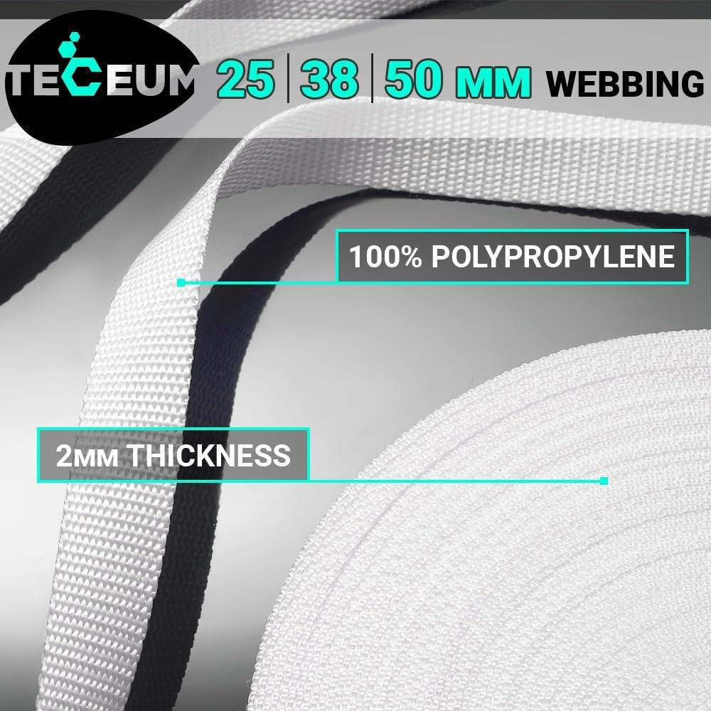5/8 Inch Webbing – White – 10 Yards - image 2