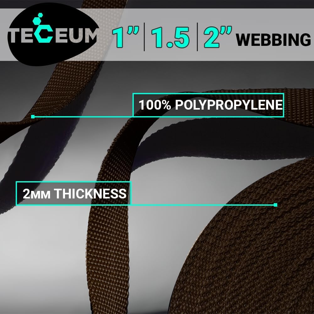 1.5" Inch Webbing – Dark Chocolate – 25 Yards - image 2