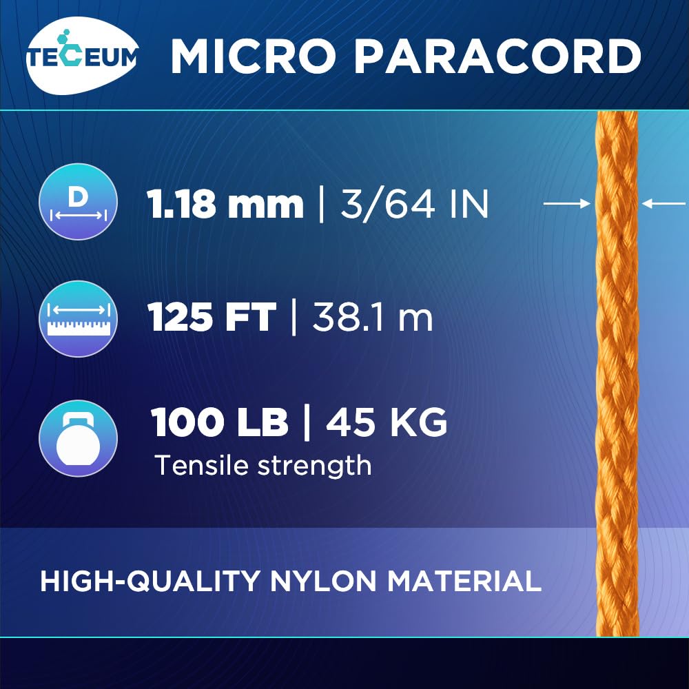 Micro Paracord – Apricot – 125 ft - image 2