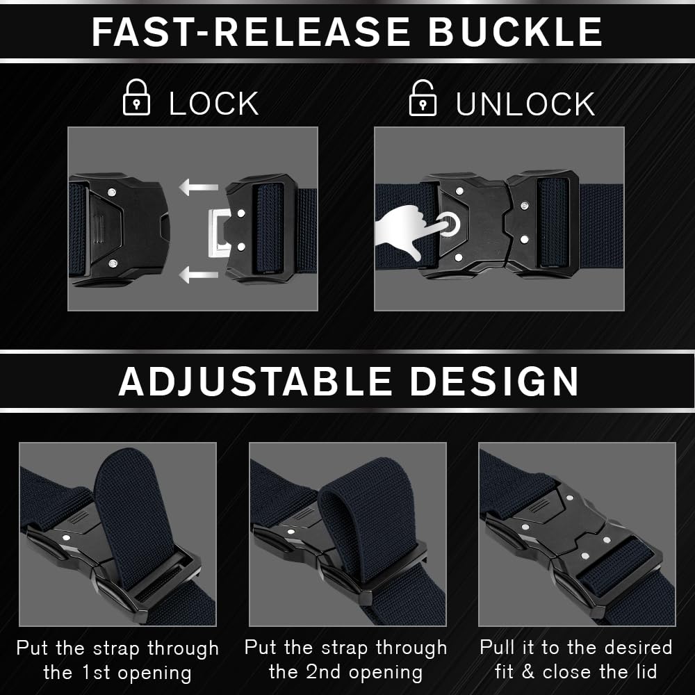 Tactical Belt – Navy Blue – B6 – S - image 5