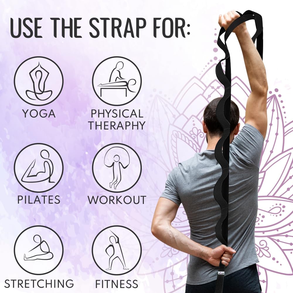 PT Stretching Loop Straps – Polypro – Black – 1.5” - image 7