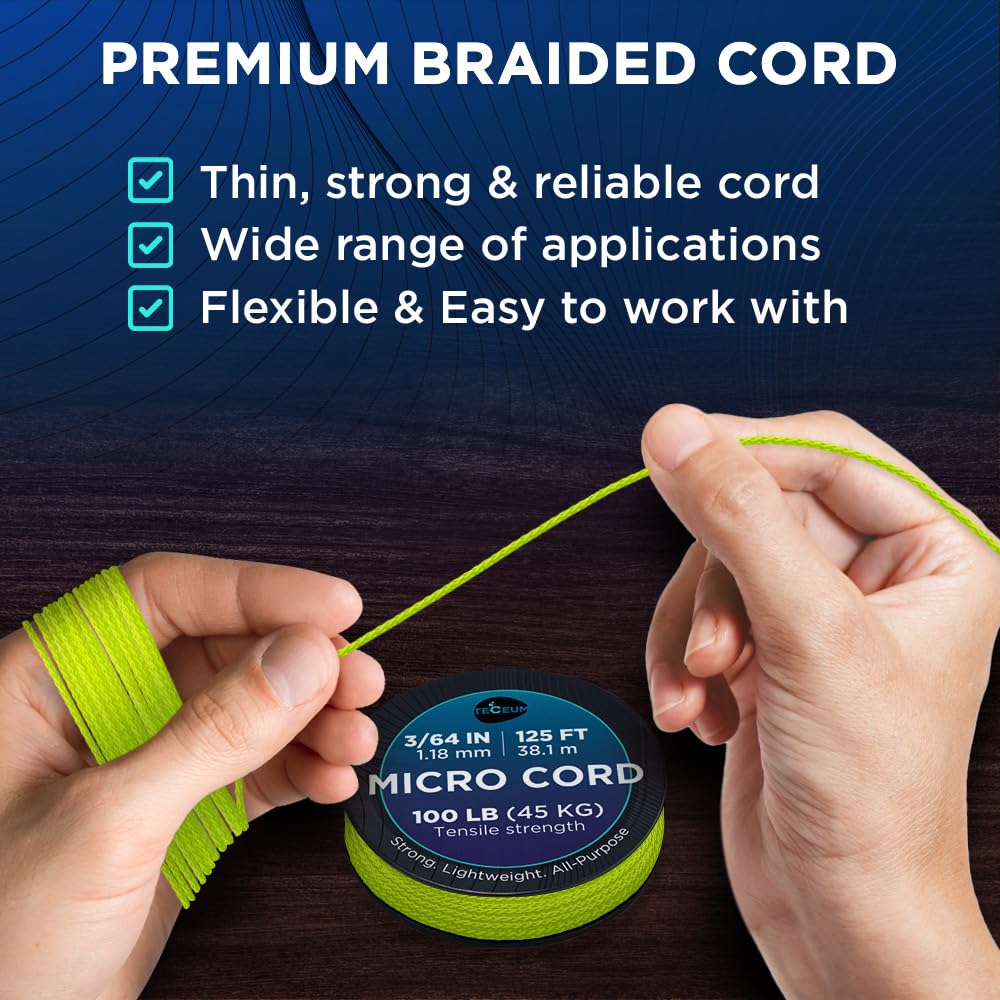 Micro Paracord – Fluo Green (prev Neon Green) – 125 ft - image 3