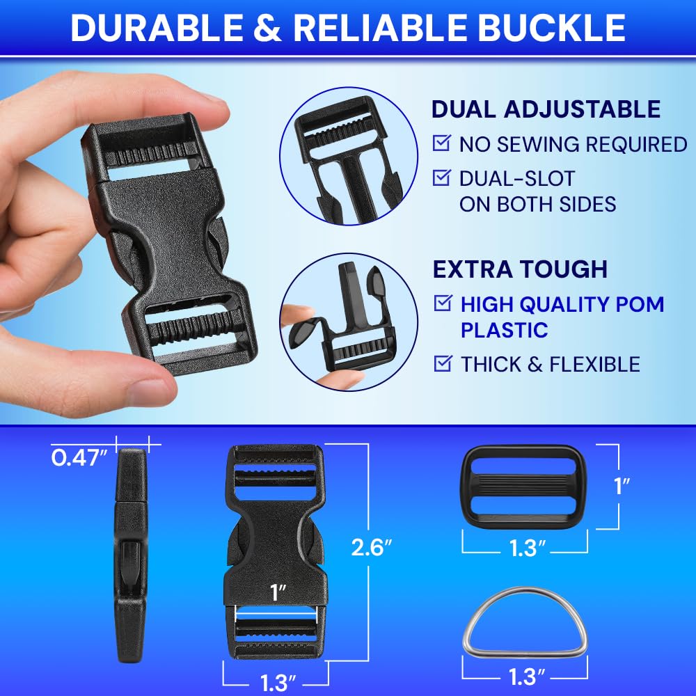 1" Buckles & Strap Kit – Charcoal – 6 Yards - image 4