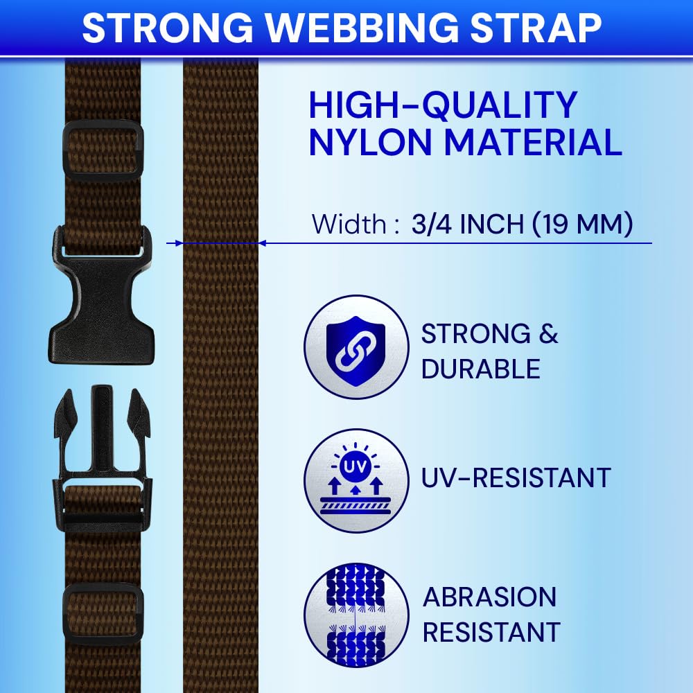 3/4" Buckles & Strap Kit – Brown – 6 Yards - image 5