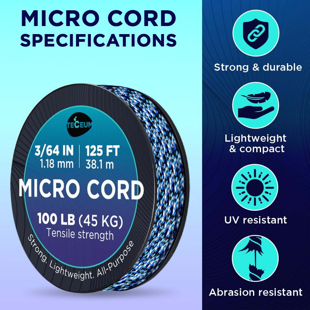 Micro Paracord – Blue Snake – 125 ft - image 5