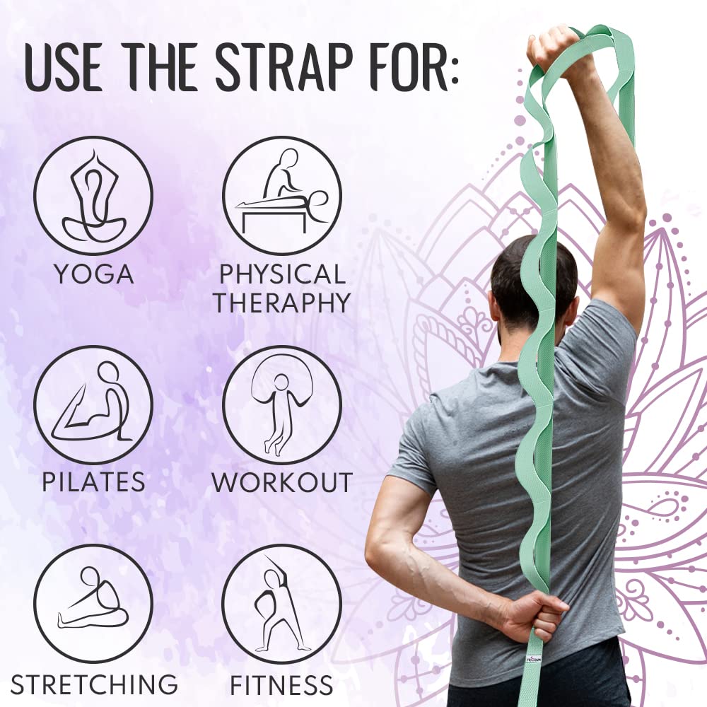 PT Stretching Loop Straps – Polycotton – Light Green – 1” - image 7