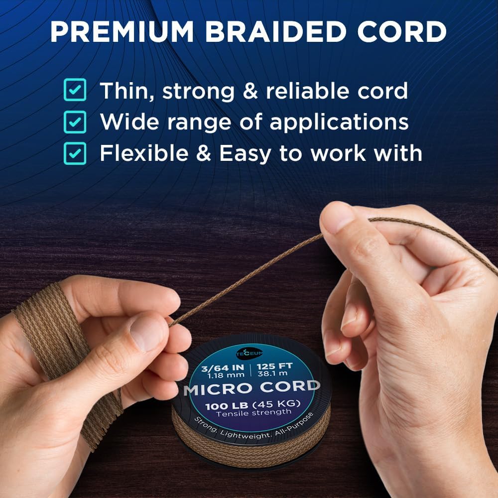 Micro Paracord – Coyote Brown – 125 ft - image 3