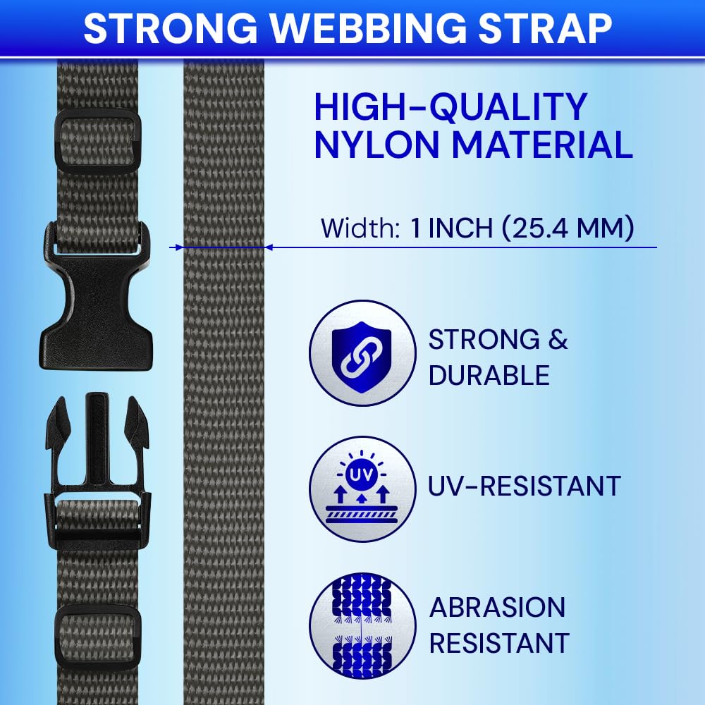 1" Buckles & Strap Kit – Charcoal – 6 Yards - image 5