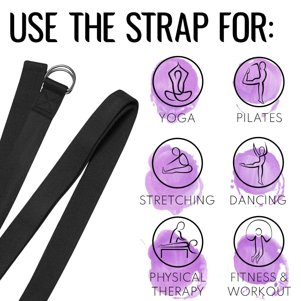Yoga Straps – Polycotton – Black – 10 ft - image 8