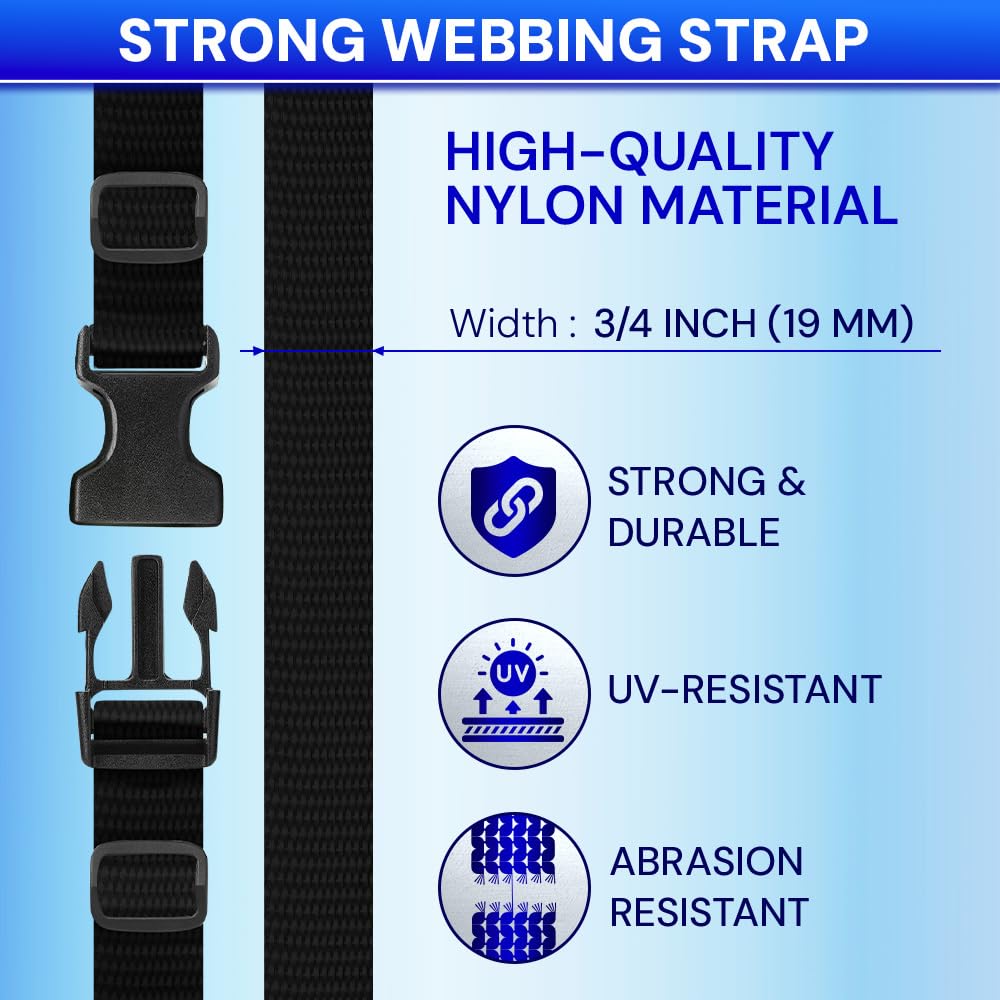 3/4" Buckles & Strap Kit – Black – 6 Yards - image 5