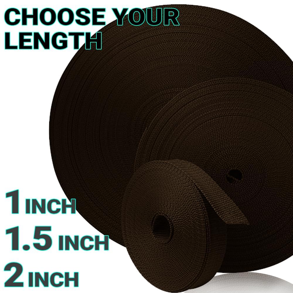 1.5" Inch Webbing – Dark Chocolate – 25 Yards - image 9