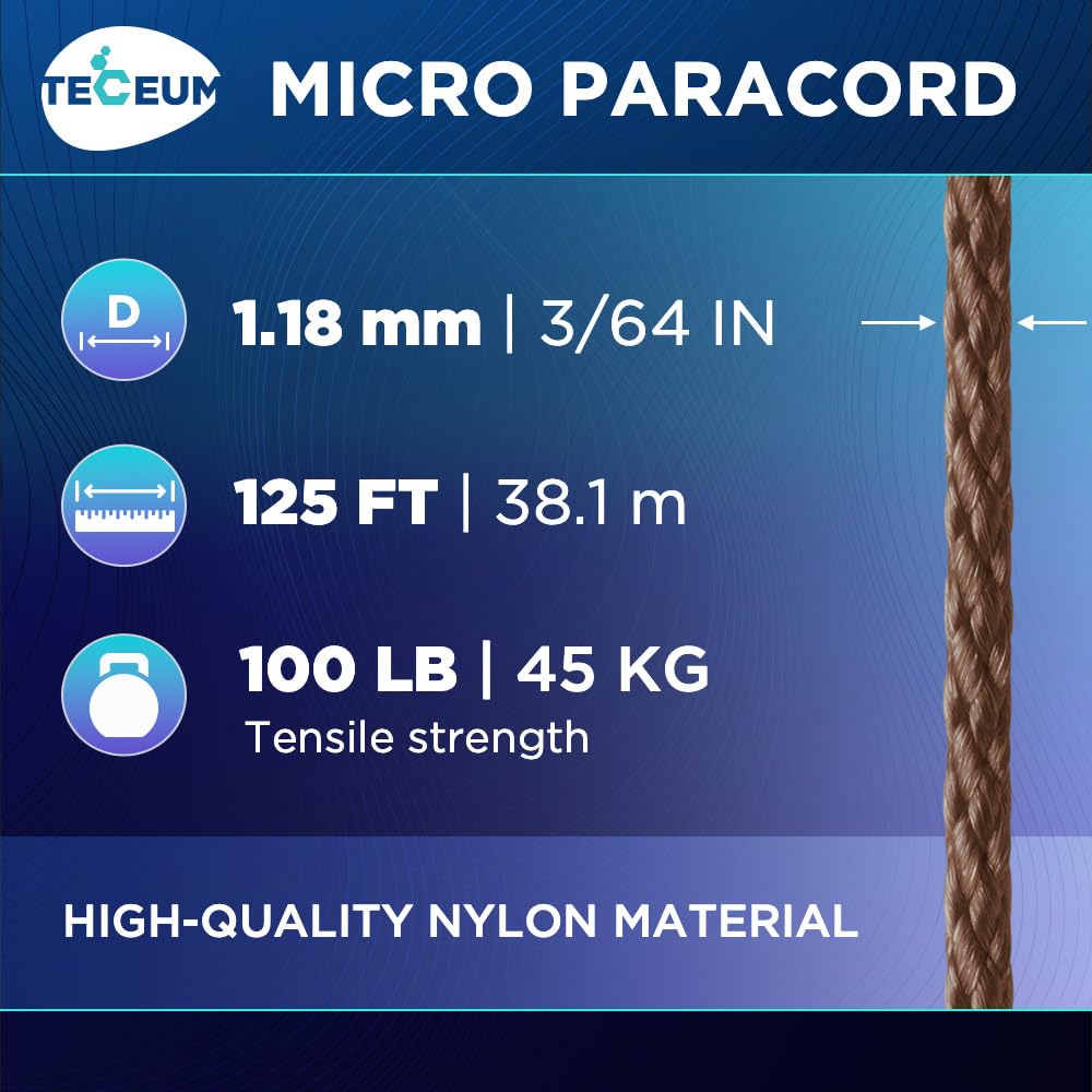 Micro Paracord – Copper Brown (prev Neon Orange) – 125 ft - image 2
