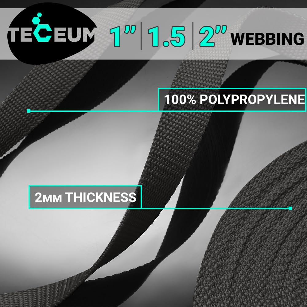 1 Inch Webbing – Dark Gray – 10 Yards - image 2