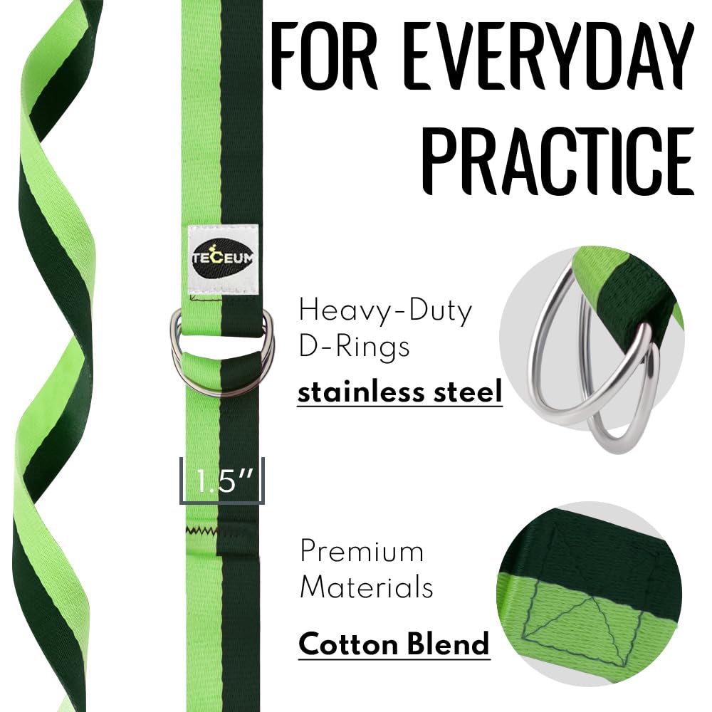 Yoga Straps – Polycotton – Green Avocado – 8 ft - image 5