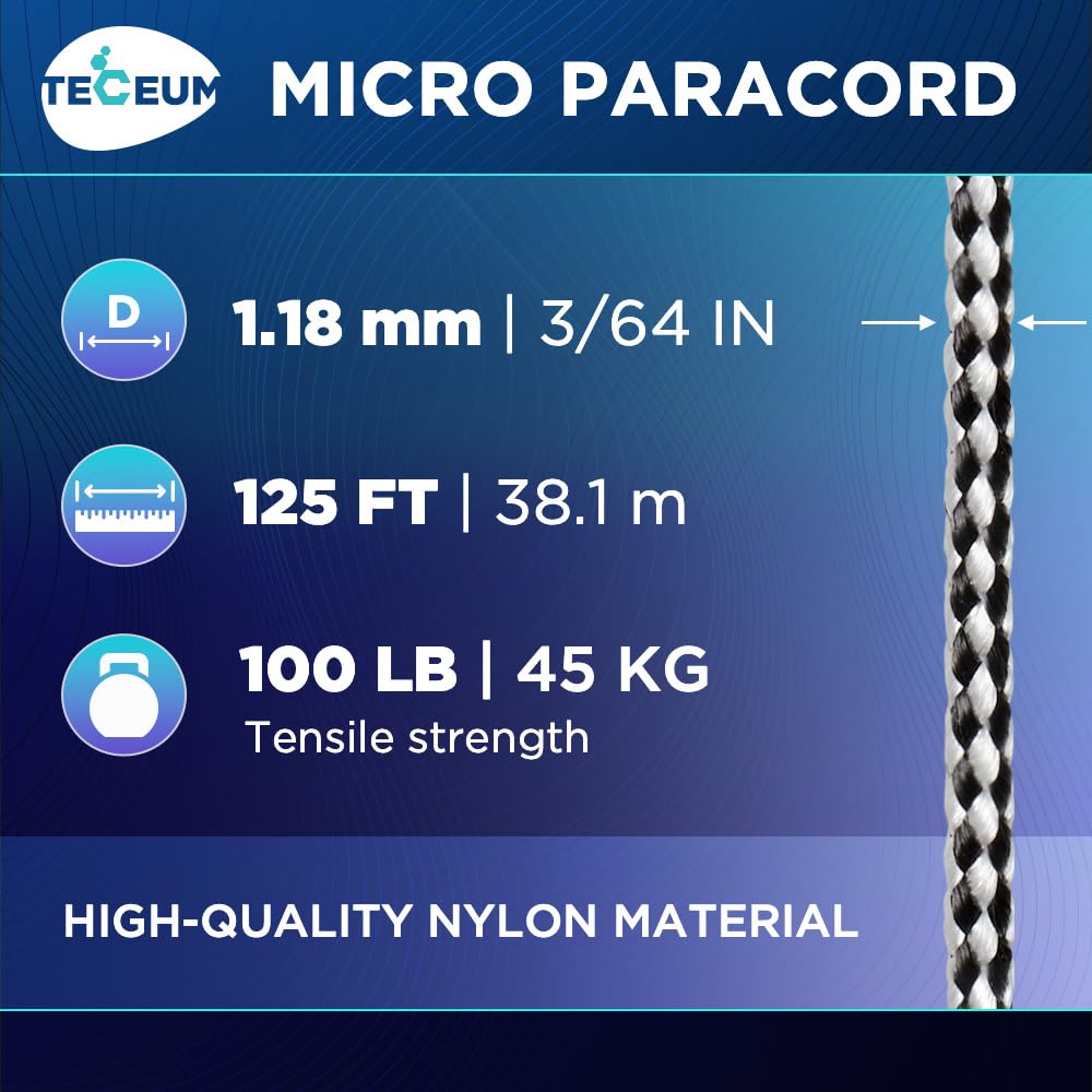 Micro Paracord – Urban Camo (prev.Black & white) – 125 ft - image 2