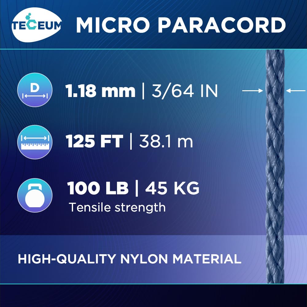 Micro Paracord – Blue Oil – 125 ft - image 2