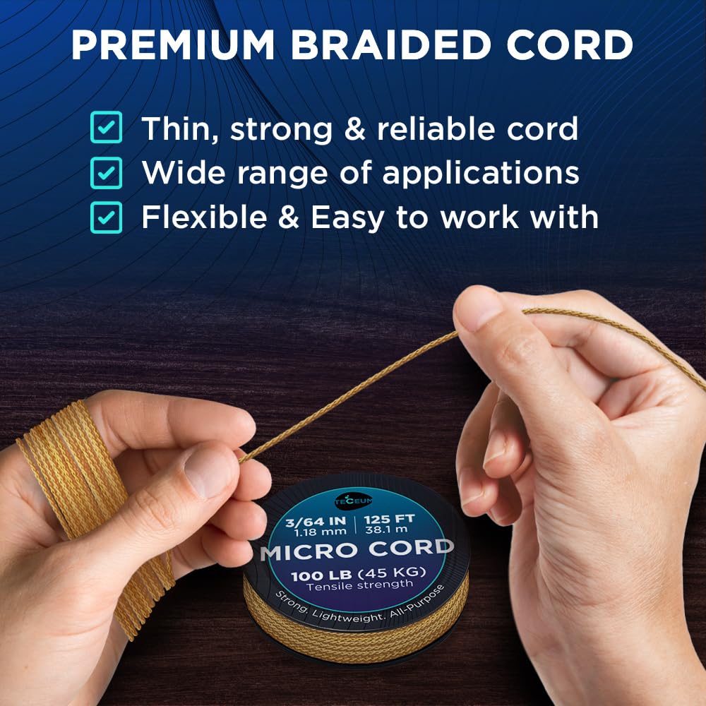 Micro Paracord – Honey Gold – 125 ft - image 3