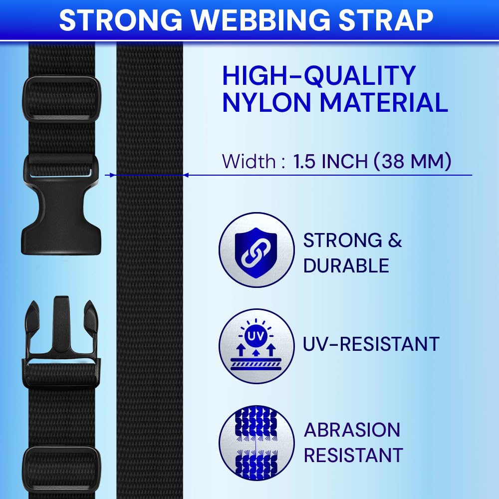 1.5" Buckles & Strap Kit – Black – 6 Yards - image 5