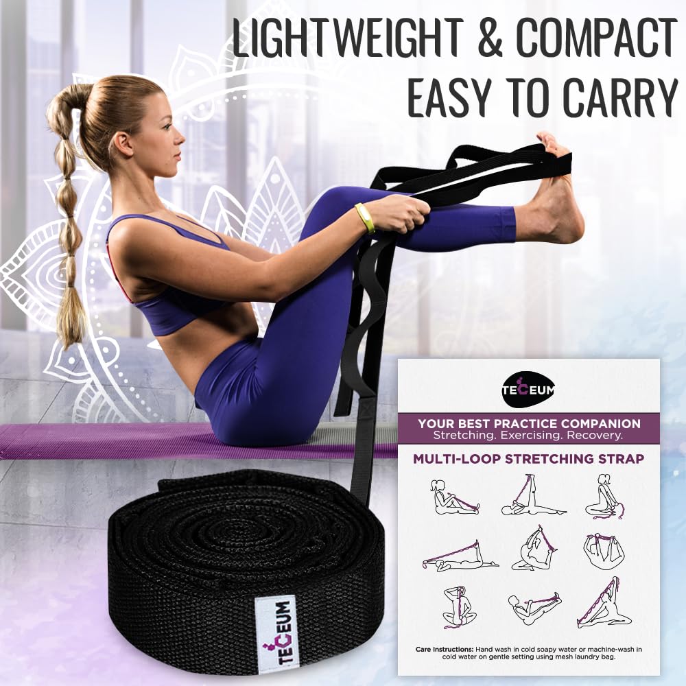 PT Stretching Loop Straps – Polypro – Black – 1.5” - image 6
