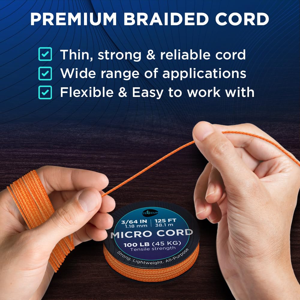 Micro Paracord – Orange – 125 ft - image 3